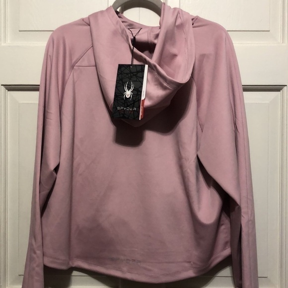 SPYDER Active Pullover Hoody Women's Light Dusty Pink Size Medium NWT - Picture 7 of 8